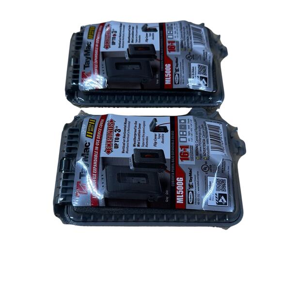TayMac ML500G Extra Duty Low Profile Expandable Gray New Sealed Set of 2 NEW - Picture 2 of 5